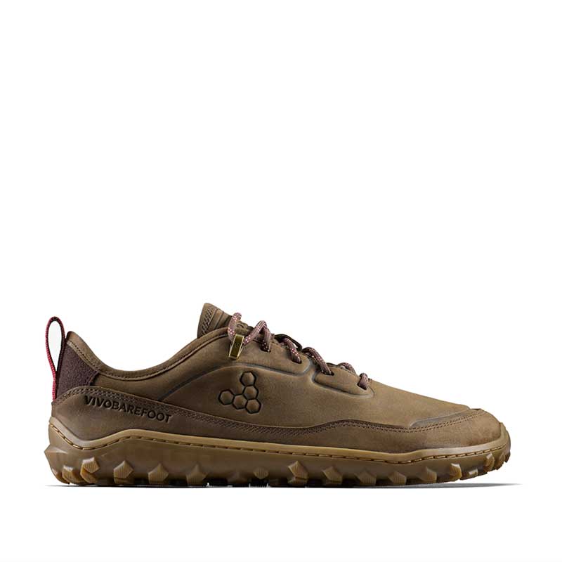 Vivobarefoot Women's Hiking Shoe Tracker Leather AT Low II - Bracken, outer side view.