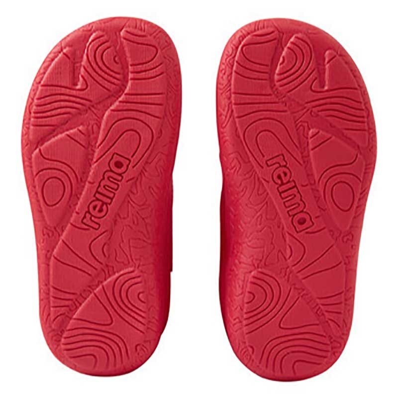 Pair of Reima Kids Trainers Telmin - Reima Red, sole view.