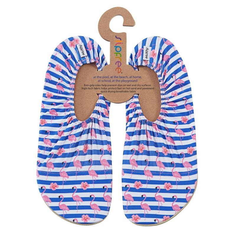Slipfree Adults Stripe Pool Shoes, top view.