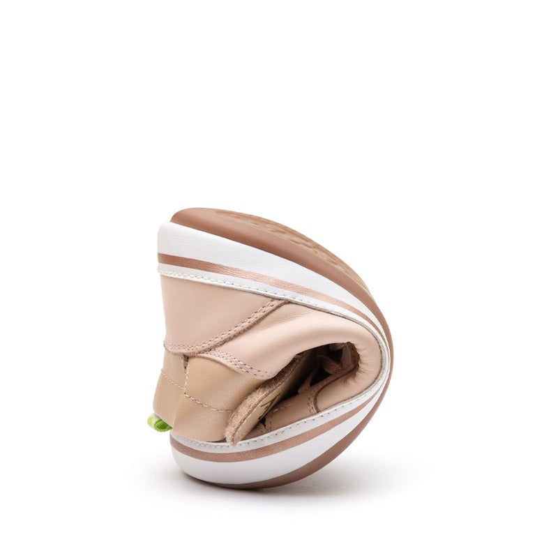 Tip Toey Joey Toddler High Top Trainer Alley - Cotton Candy and Pink Pearl, folded up.