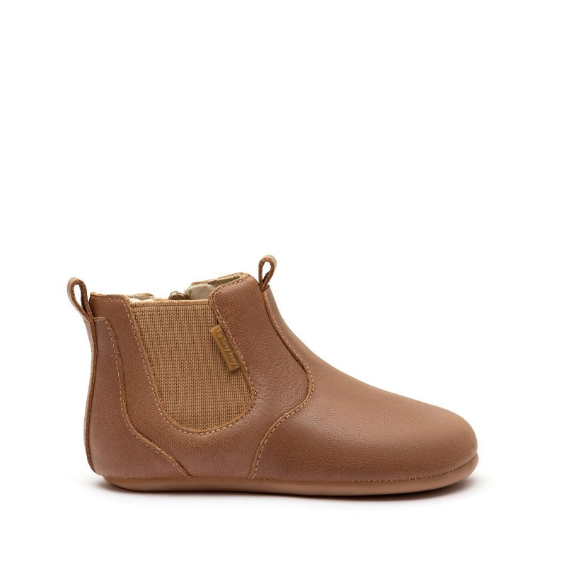 Tip Toey Joey Toddler Boot Dusty - Whisky, outer side view.