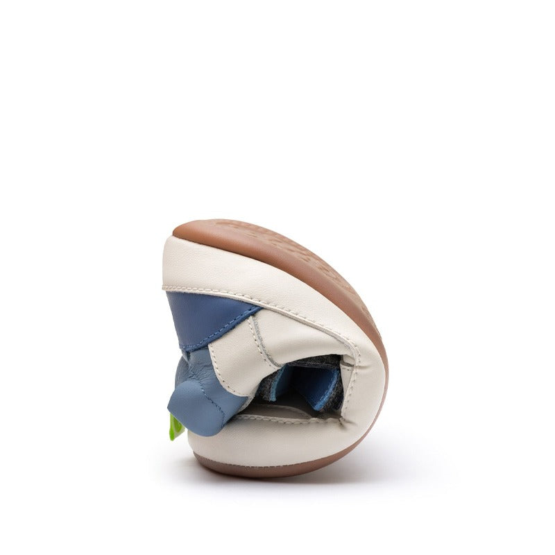 Tip Toey Joey Toddler Boot Metropoly - Tapioca/Blue Tang/Navy, folder up.