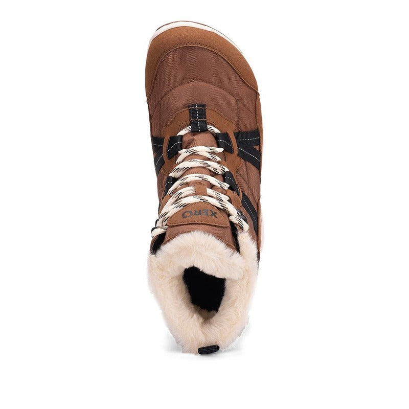 Xero Women's Boots Alpine - Brown, top view.