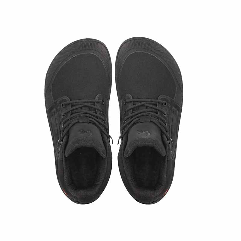 Pair of Be Lenka Adults Boots Arctic Edge - All Black. top view showing toe box