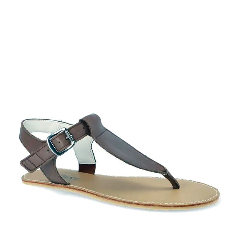 Angles Women's Sandal Ares - Brown, angled view showing outer side