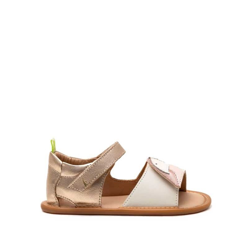 Tip Toey Joey Toddler Sandal Toucan - Metallic Pink, outer side view.