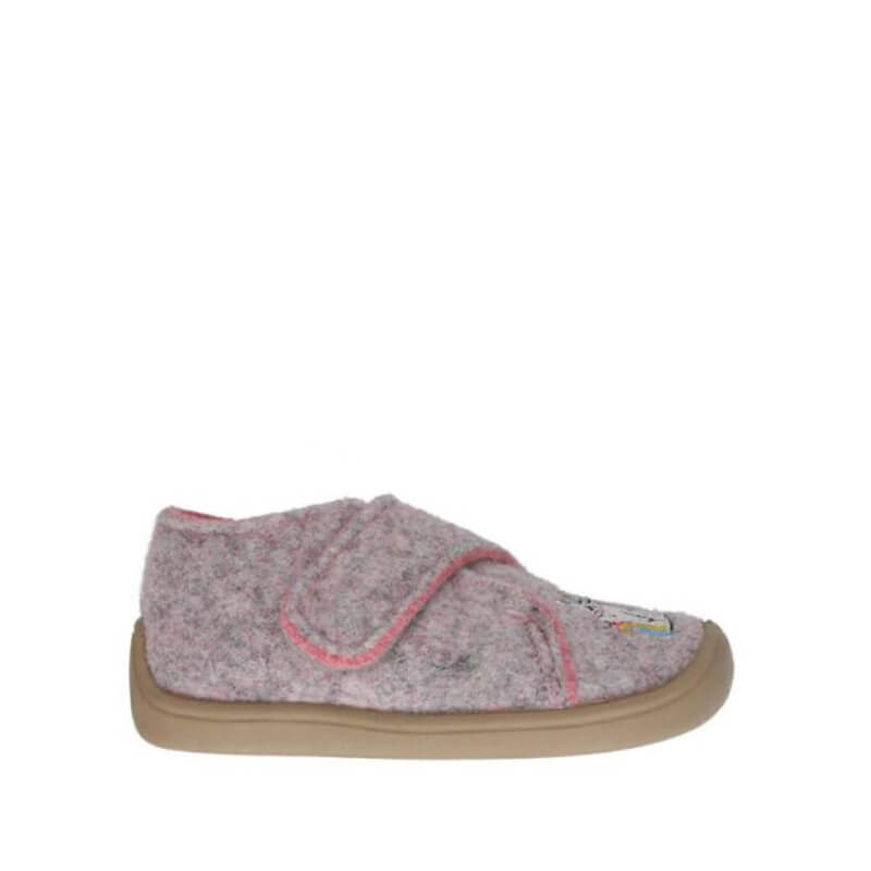 Bar3Foot Kids Woolly Slipper Elf Pascal - Pink, outer side view