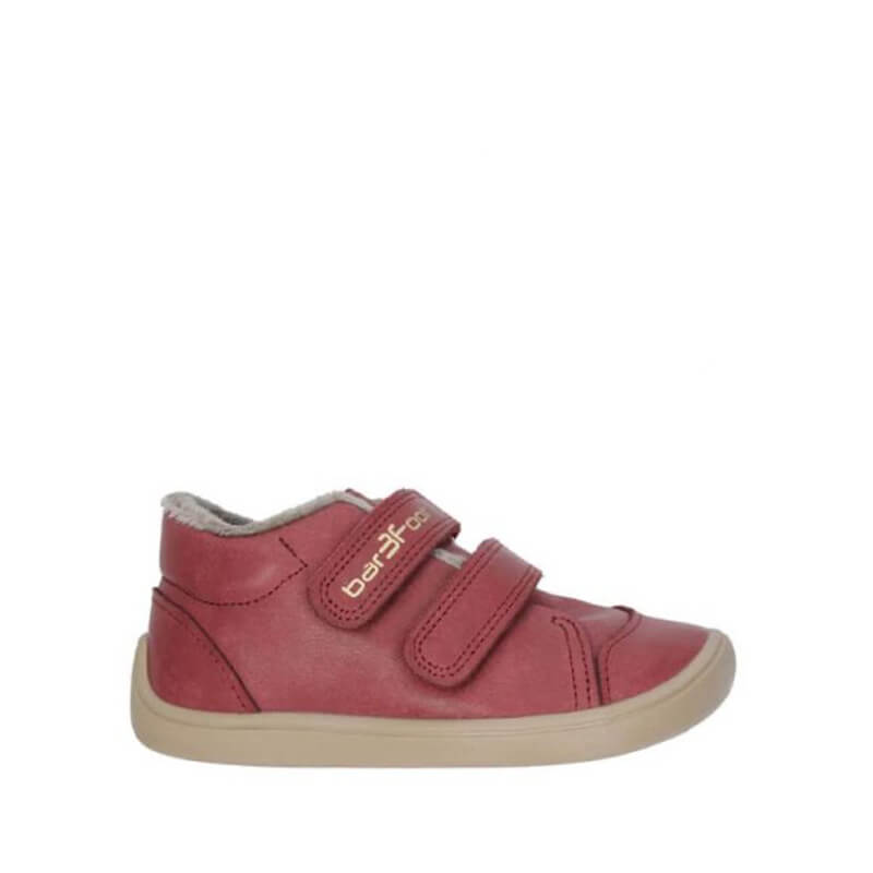 Bar3Foot Elf-Step Tex | Wide Barefoot Kids Burgundy Boots