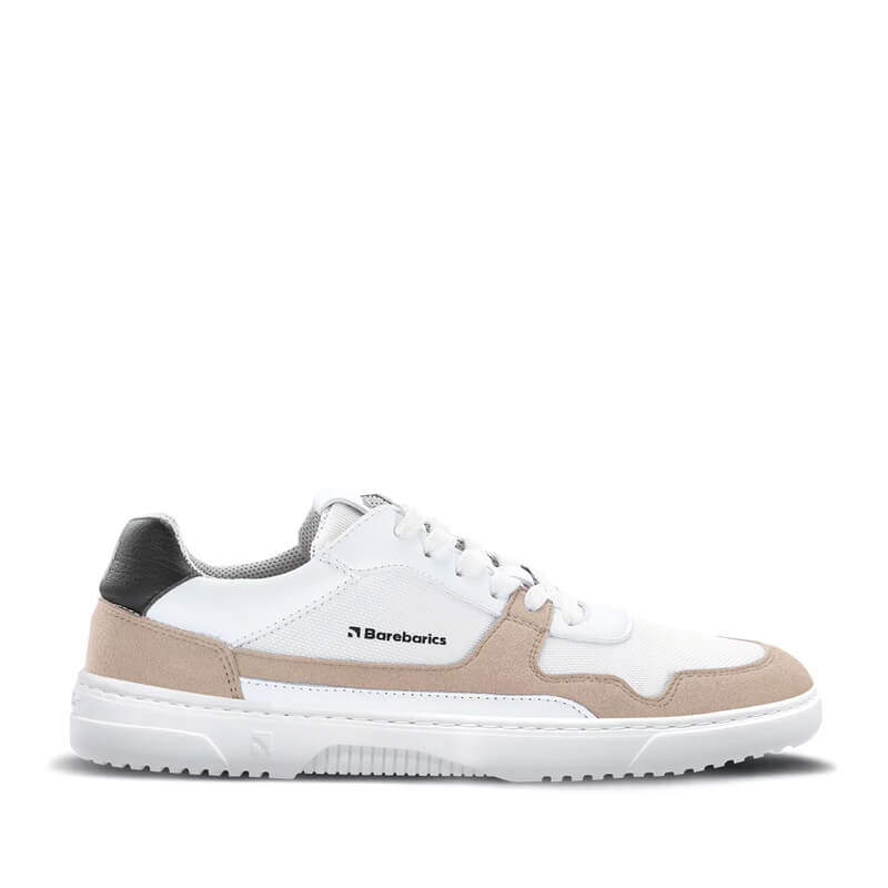 Be Lenka Adults Barebarics Vegan Trainer Zing - White and Beige, outer side view