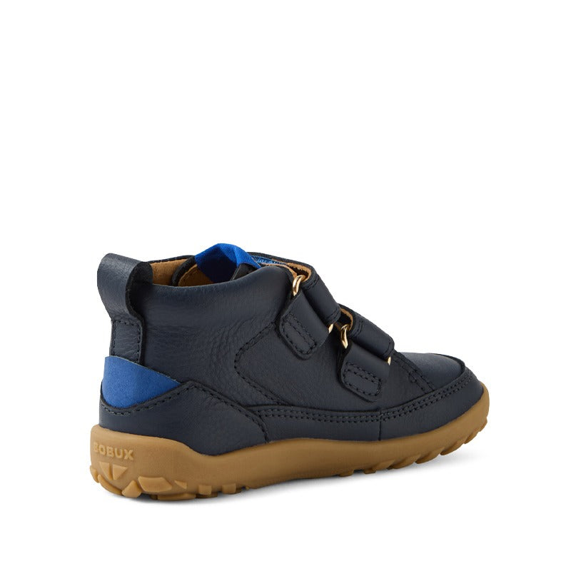 Bobux Alpha Trek Boot - Navy, angled inner side and rear view