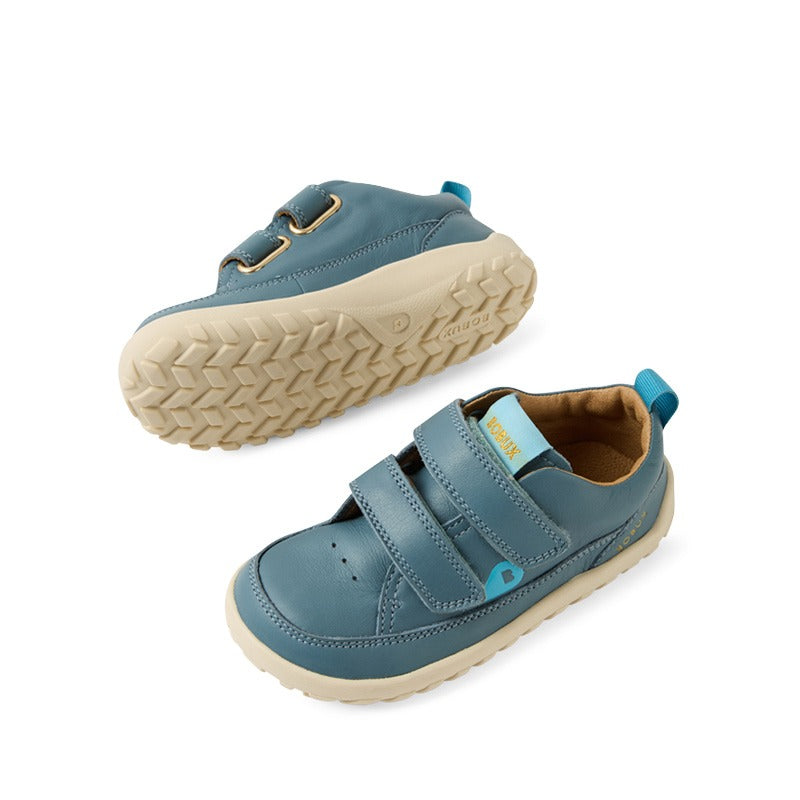 Pair of Bobux Alpha Dawn Shoes - Stormy Weather, top, inner and outer side and sole view