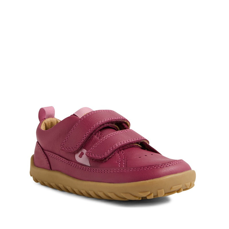Bobux Alpha Dawn Shoe - Beaujolias, angled side view