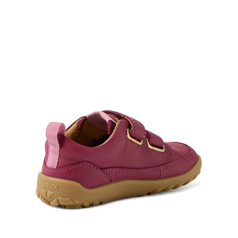 Bobux Alpha Dawn Shoe - Beaujolias, inner side and rear view