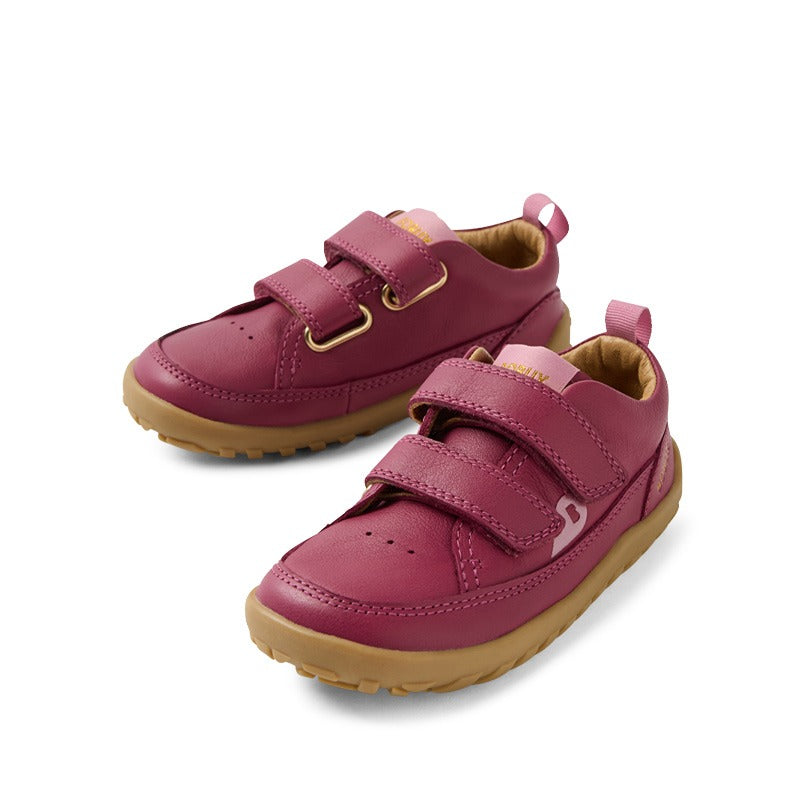 Pair of Bobux Alpha Dawn Shoes - Beaujolias, outer and inner side view