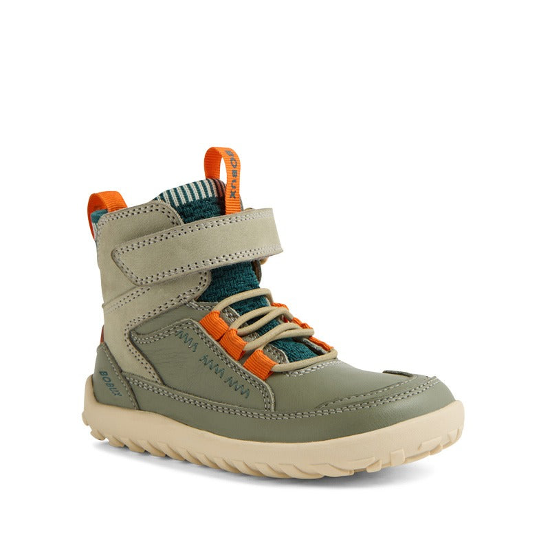 Bobux Alpha Amble Boot - Vetiver Abbey Stone, angled side view