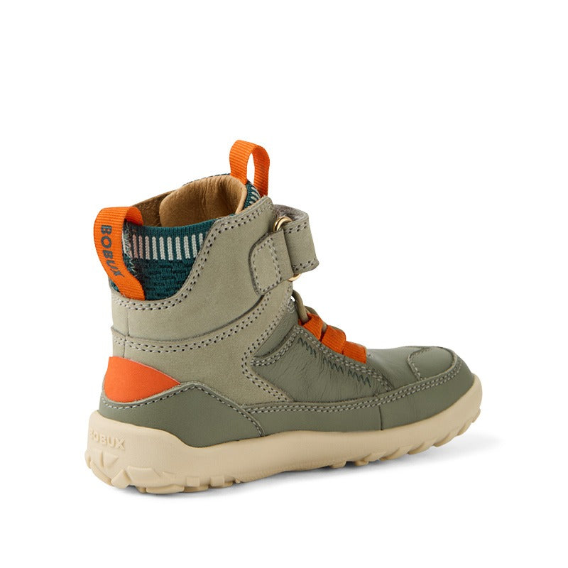 Bobux Alpha Amble Boot - Vetiver Abbey Stone, rear and inner side view