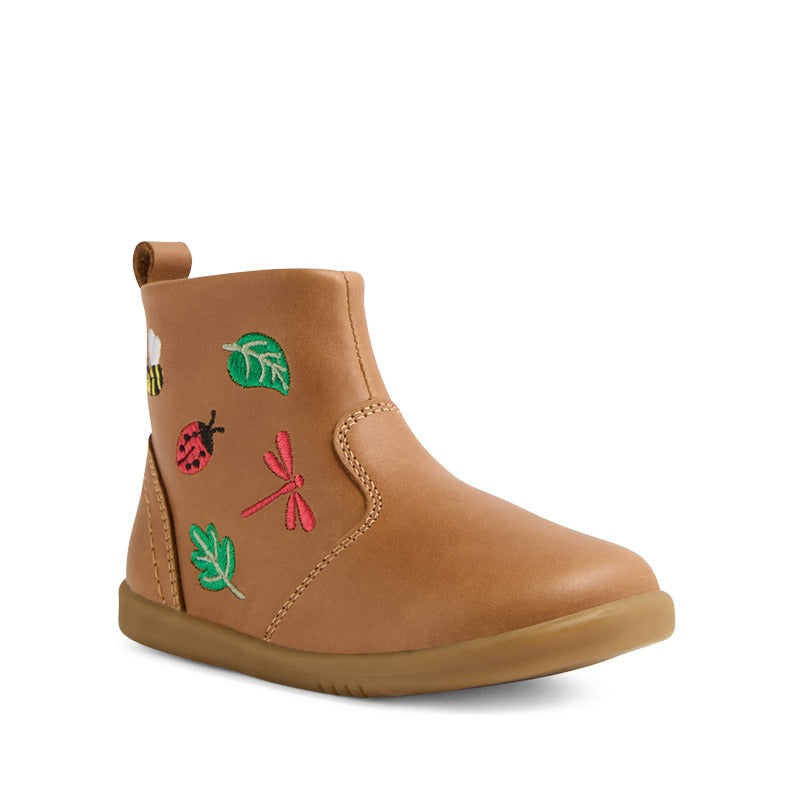 Bobux i-Walk Bea Boot - Caramel, angled outer side view