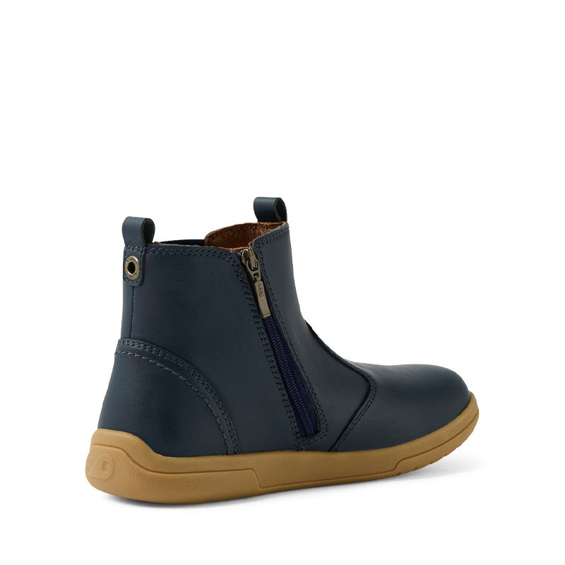 Bobux Kid+ Jodhpur II Boot - Navy, angled inner side and rear view