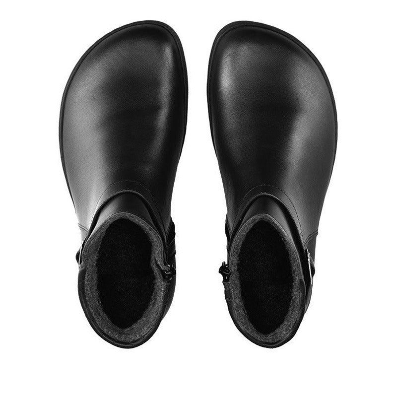 Pair of Be Lenka Adults Boots Diva - All Black, top view showing toe box