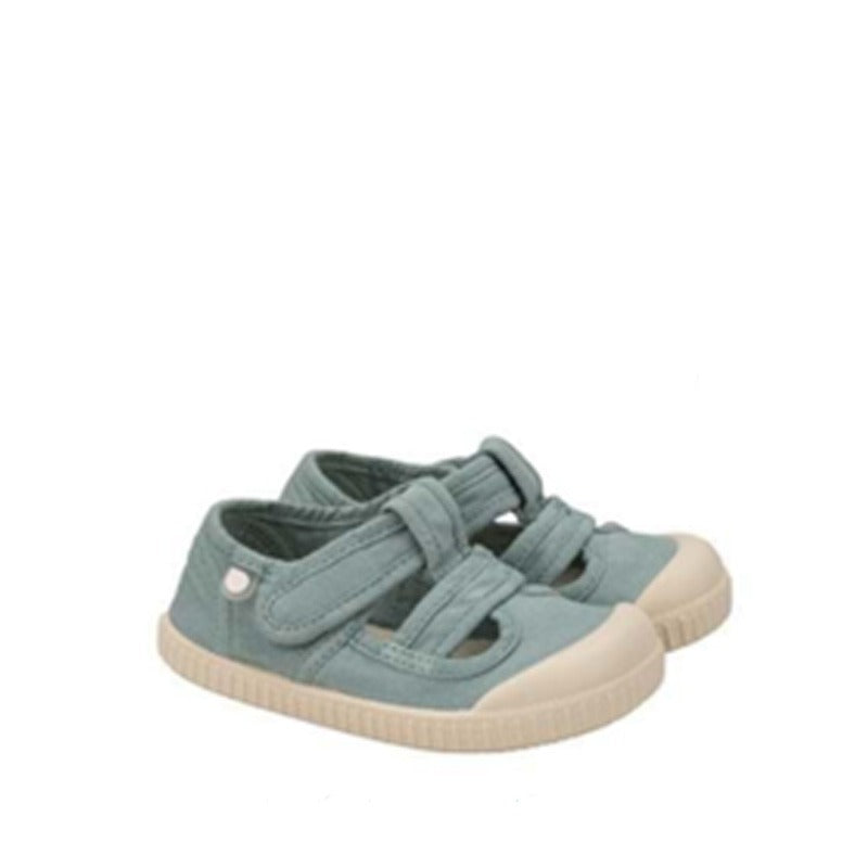 Pair of Igor Berri BRF Sandal in matcha, outer side view,