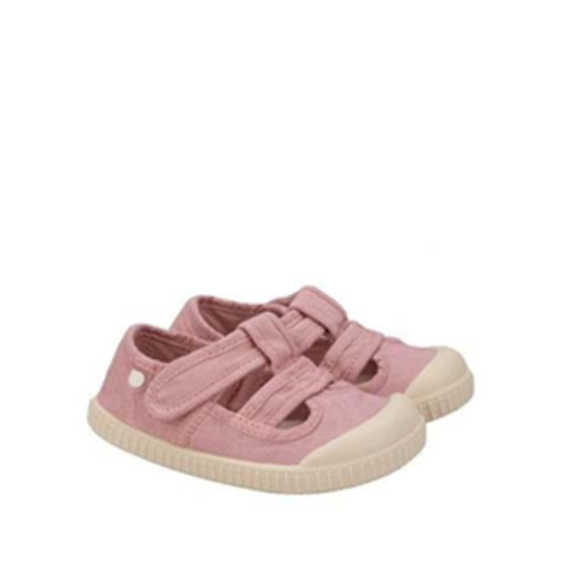 Pair of Igor Berri BRF Sandals in rosa, outer side and front view.