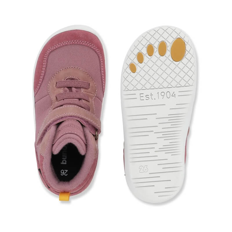 Pair of Bundgaard Kids Waterproof Boots Billie - Rose, top and sole view