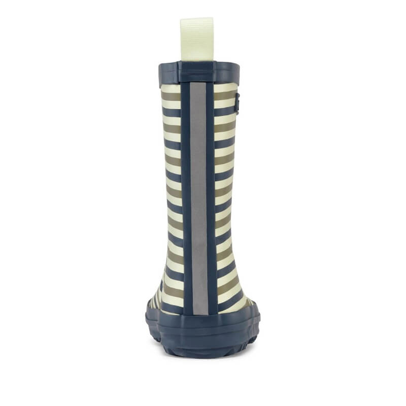 Bundgaard Kids Welly Classic Charly High 2 - Oceanic Stripe, rear view