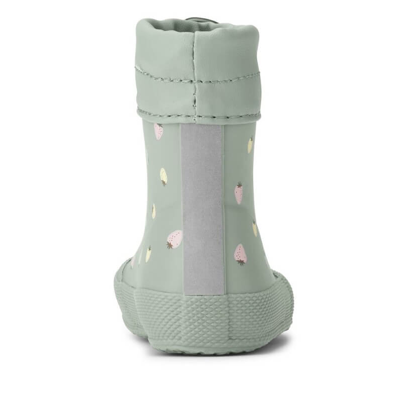 Bundgaard Toddler Welly Cover - Strawberries, rear view.