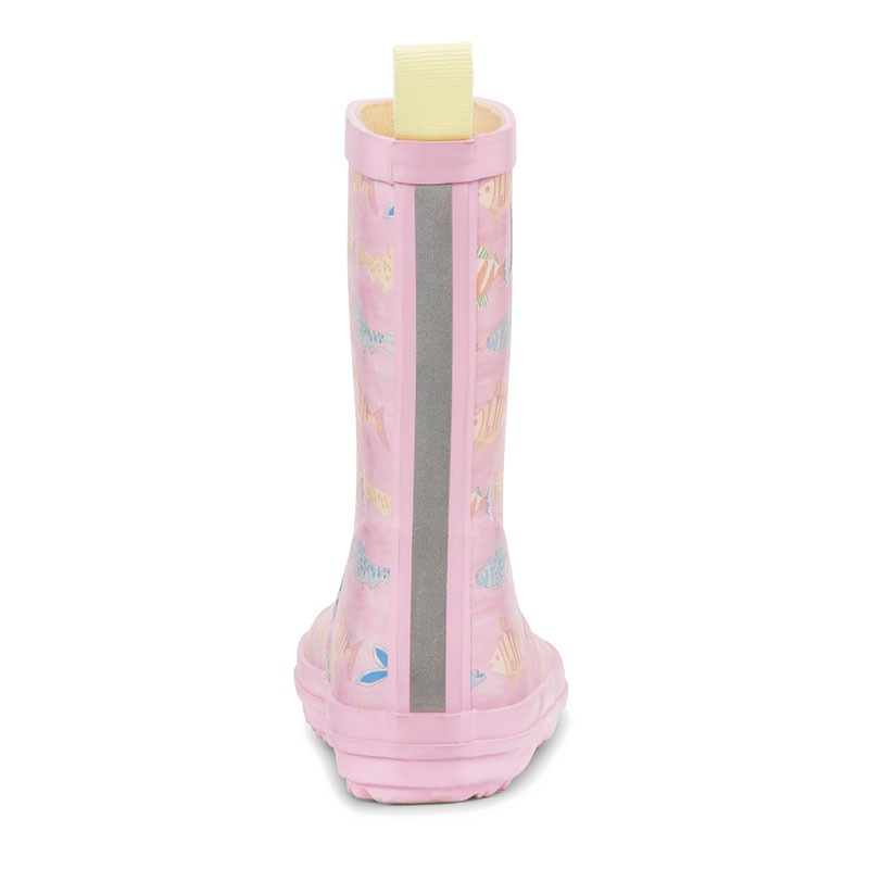 Bundgaard Kids Welly Classic Charly High 2 - Fish Pond Coral, rear view