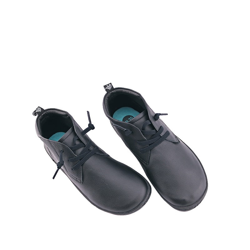 PaperKrane Kids Biro Lace Up Shoes - Black