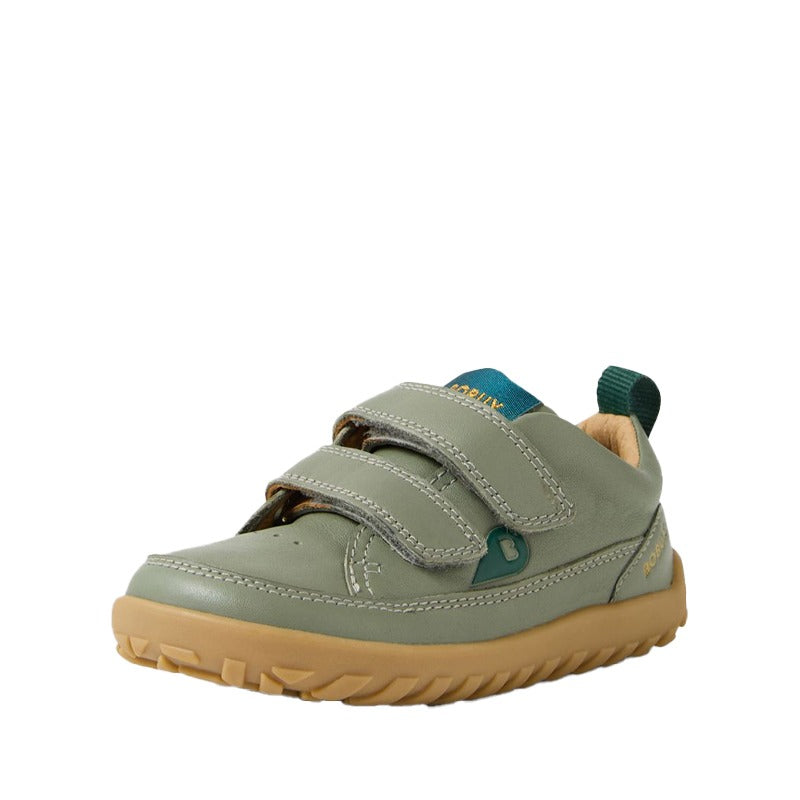 Bobux Alpha Kids Shoe Dawn - Vetiver, angled outer side view