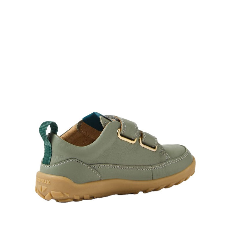 Bobux Alpha Kids Shoe Dawn - Vetiver, angled inner side view
