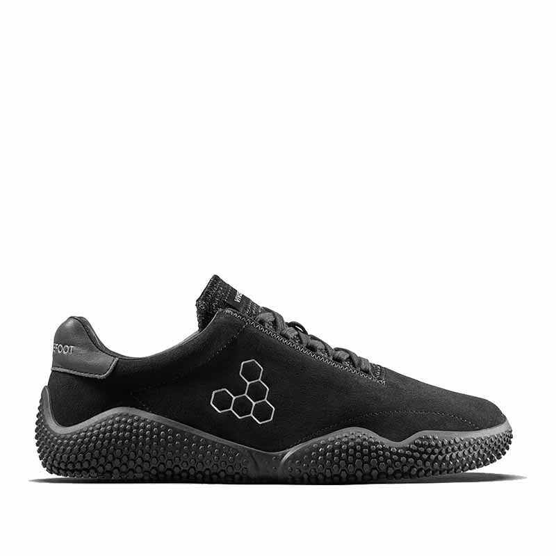 Vivobarefoot Men's Motus Studio Leather Trainers - Obsidian