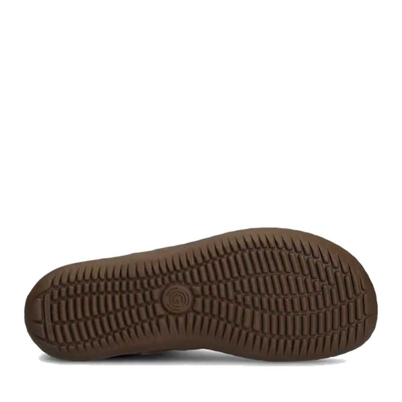 Groundies Women’s Chelsea Camden Boot in chocolate, sole view.