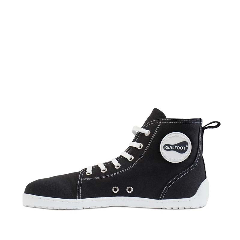 Realfoot Adults Boots Canva - Black and White