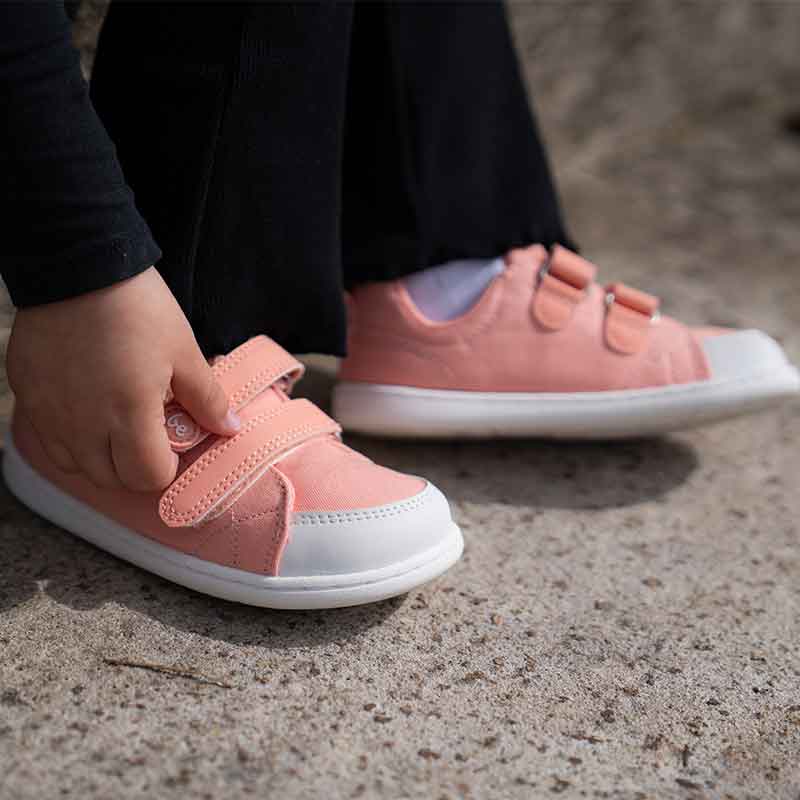 Person wearing Be Lenka Kids Trainers Canvi - Coral
