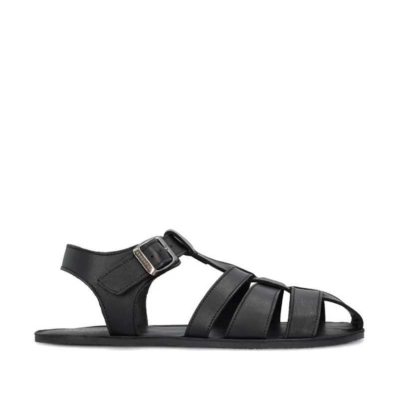 Groundies Adults Catania Sandals in black, outer side view.