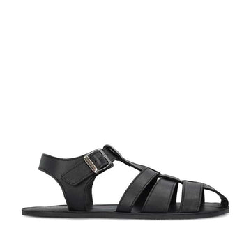 Groundies Adults Catania Sandals in black, outer side view.