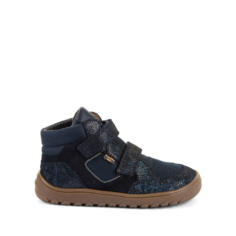 Froddo Kids Barefoot Waterproof Up Hill Boot - Blue+, outer side view.