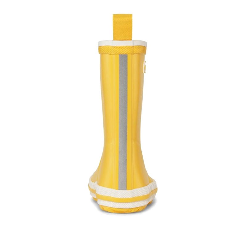 Bundgaard Kids Wellies Classic Charly High 2 in yellow, rear view.