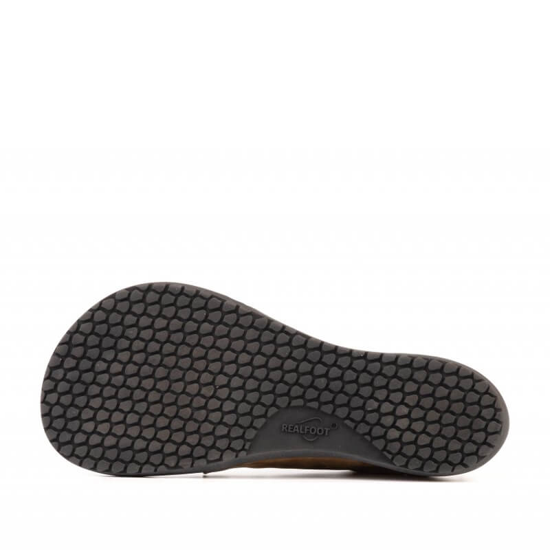 Realfoot Adults Shoe City Jungle - Light Brown, sole view.