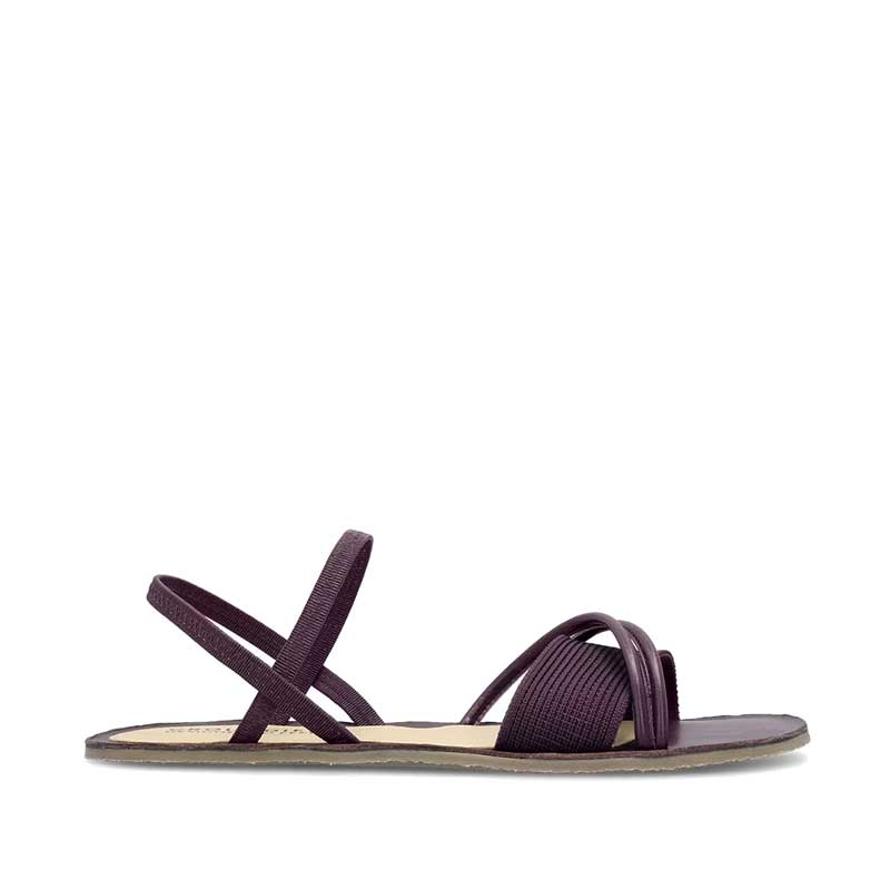 Groundies Women's Corfu Leather Sandals - Dark Plum