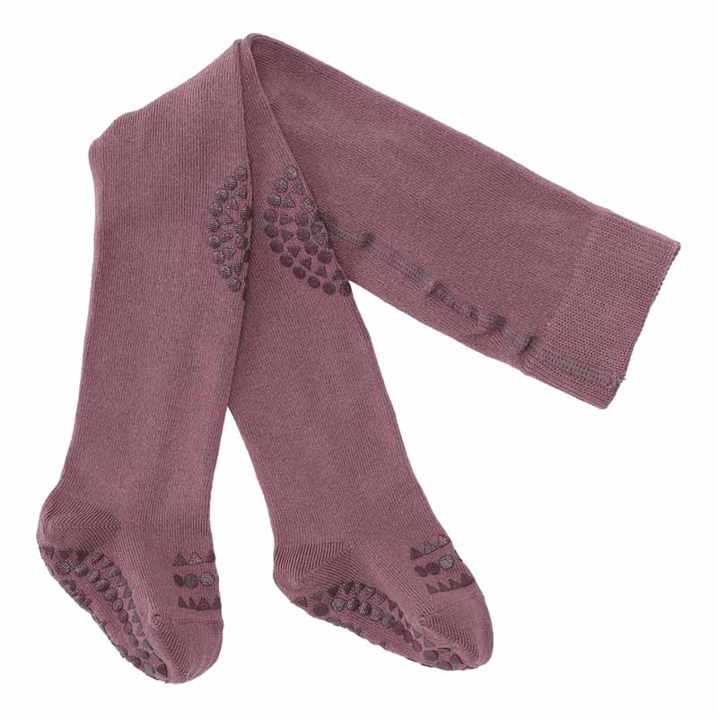 Go Baby Go Crawling Tights in misty plum.