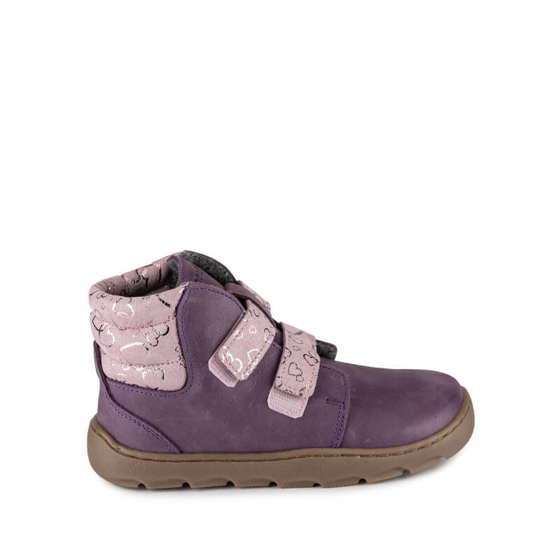 Zeazoo Kids Boot Grizzly - Purple, outer side view.