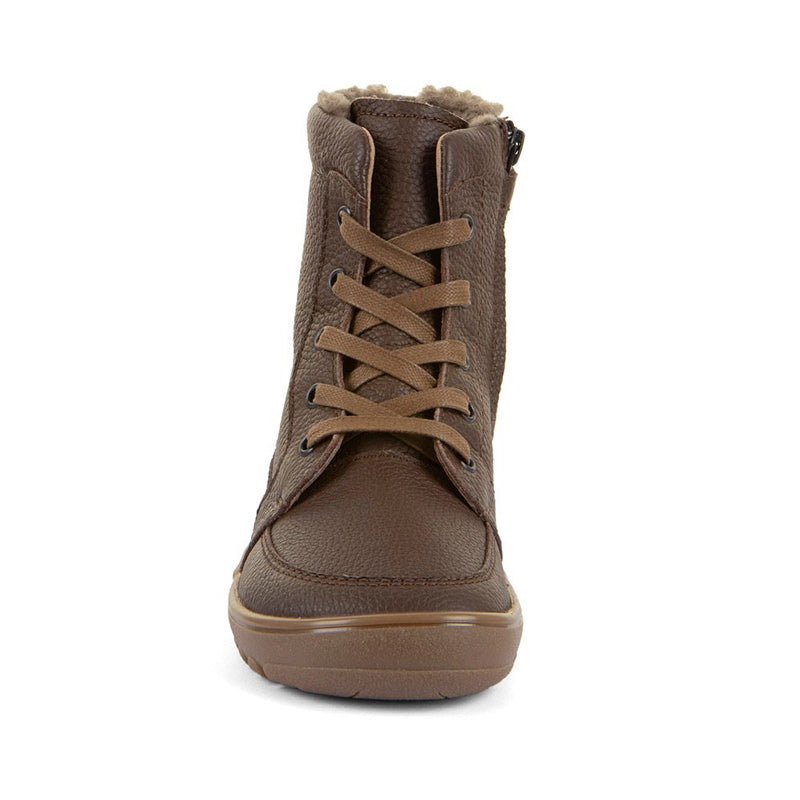 Froddo Barefoot Waterproof Up Core Boot - Brown, front view.