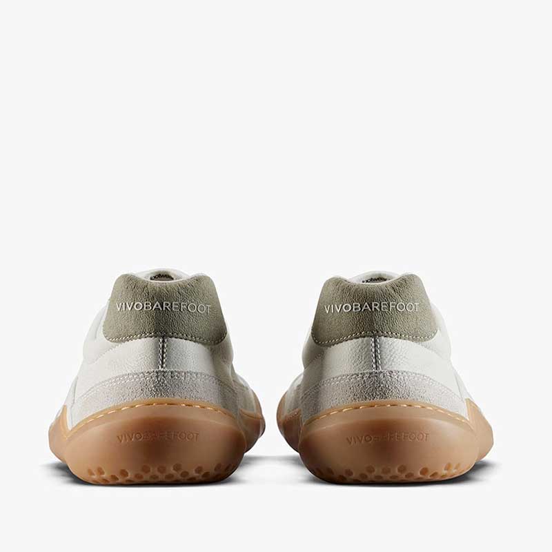 Vivobarefoot Women's Gobi II Leather Trainers - Limestone Dusty Green