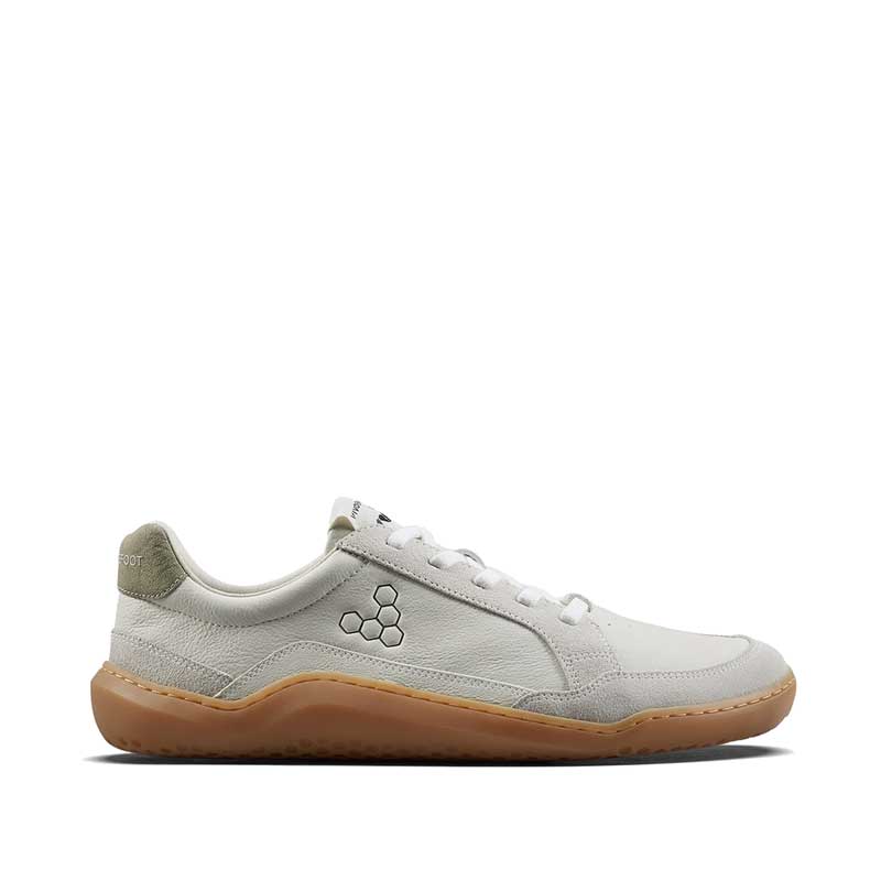 Vivobarefoot Women's Gobi II Leather Trainers - Limestone Dusty Green