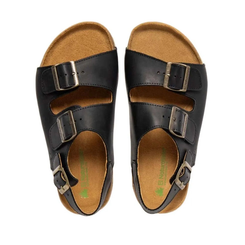 El Naturalista Barefoot Horizon Strap Sandals - Black