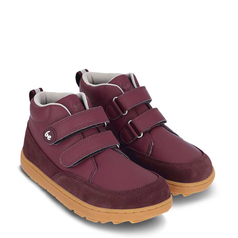 Pair of Be Lenka Kids Boots Elio - Berry, angled side view