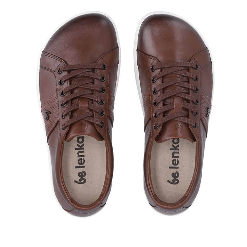 Pair of Be Lenka Adults Trainers Elite - Dark Brown, top view showing toe box